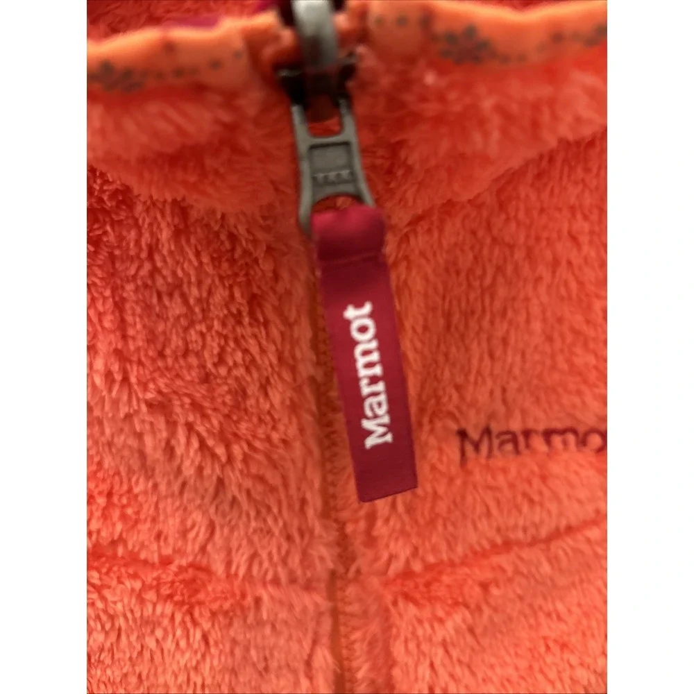Marmot Precip Eco Component 3-in-1 Jacket Kids' XL Peach Shell And fleece EUC
